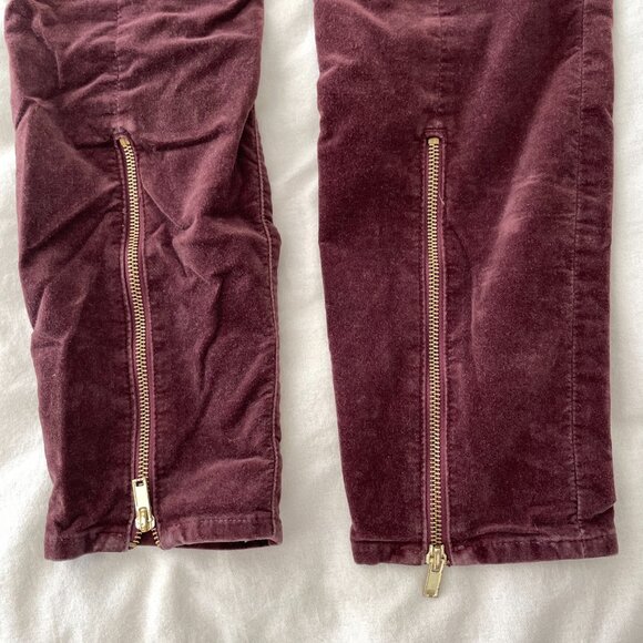 Gap 1969 Velvet Always Skinny Pants – Cherrywood (Zipper Detail) - Picture 4 of 4